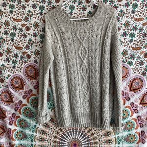 Gray “If It Were Me” knit sweater